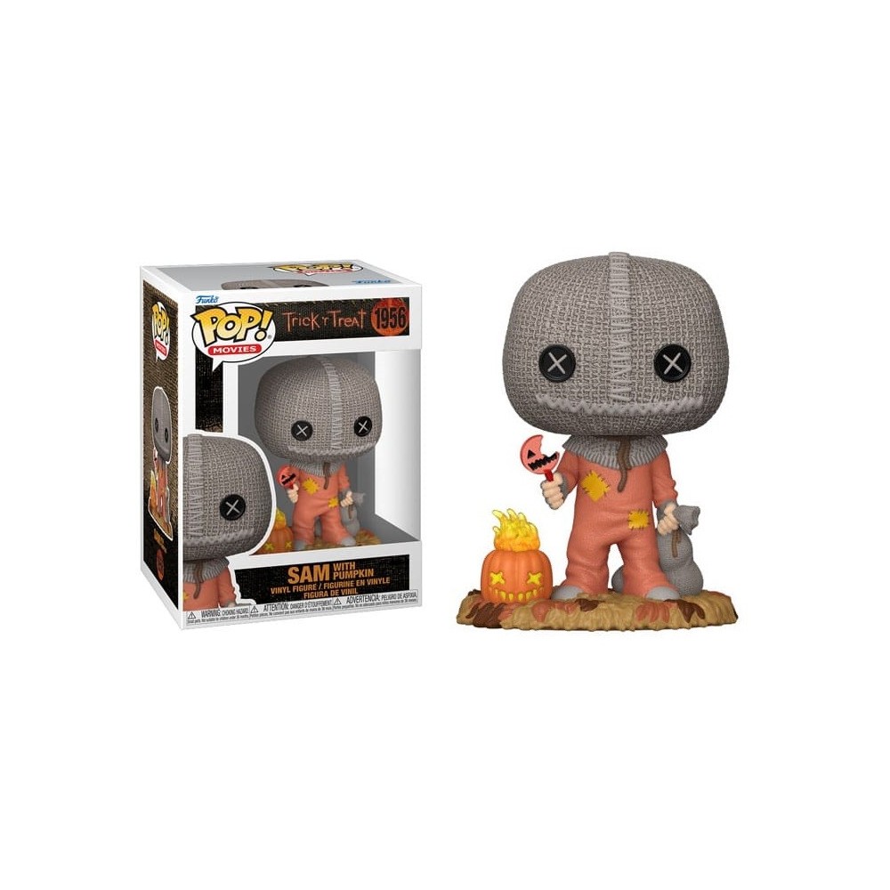 FUNKO FUNKO POP! MOVIES TRICK 'R TREAT SAM WITH PUMPKIN PVC BOBBLE HEAD FIGURE