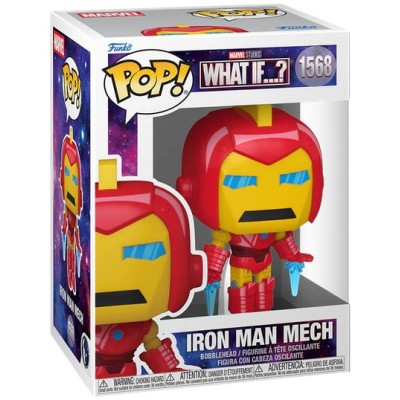 FUNKO POP! MARVEL WHAT IF...? IRON MAN MECH BOBBLE HEAD KNOCKER FIGURE FUNKO