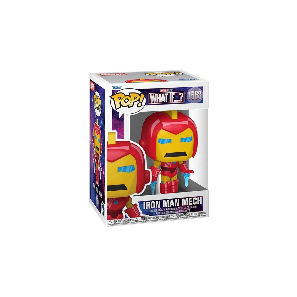 FUNKO POP! MARVEL WHAT IF...? IRON MAN MECH BOBBLE HEAD KNOCKER FIGURE FUNKO