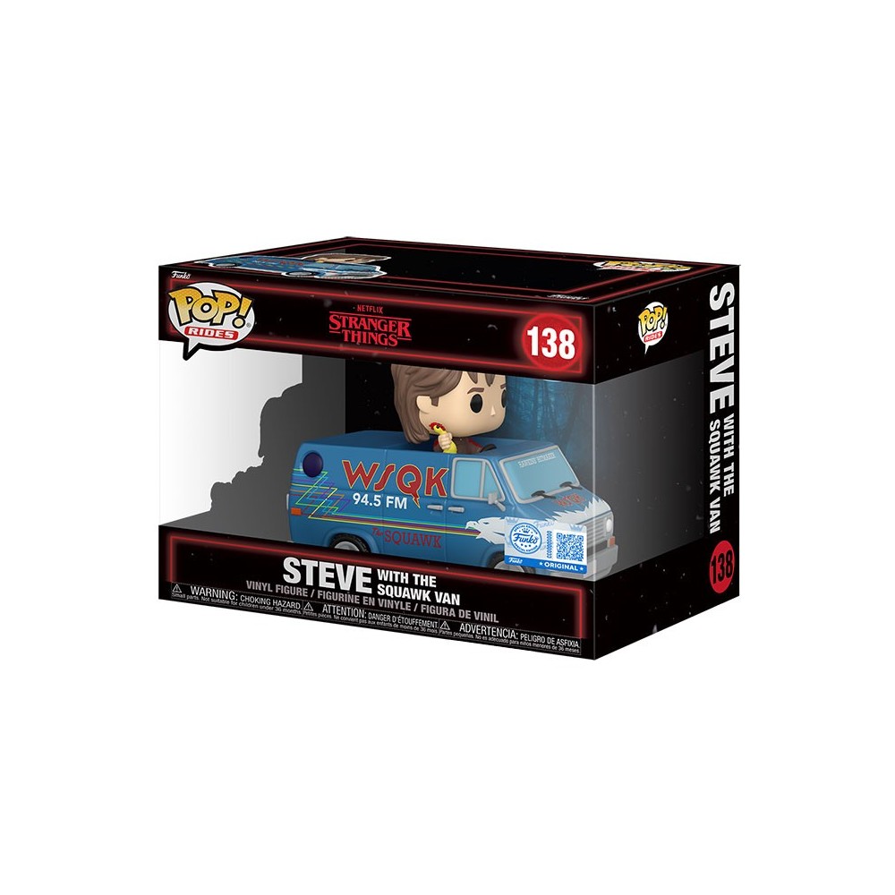 FUNKO FUNKO POP! RIDES STRANGER THINGS STEVE WITH THE SQUAWK VAN BOBBLE HEAD FIGURE