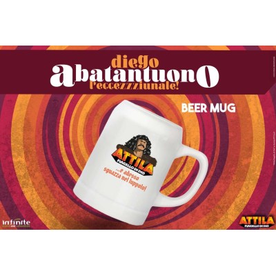 INFINITE STATUE DIEGO ABATANTUONO ATTILA FLAGELLO DI DIO CERAMIC BEER MUG
