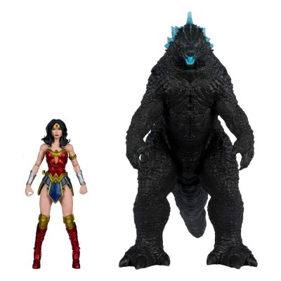 MC FARLANE DC JUSTICE LEAGUE MONSTERVERSE WONDER WOMAN VS ATOMIC BLAST GODZILLA 2-PACK PVC ACTION FIGURE