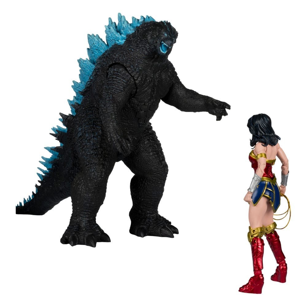DC JUSTICE LEAGUE MONSTERVERSE WONDER WOMAN VS ATOMIC BLAST GODZILLA ACTION FIGURE MC FARLANE