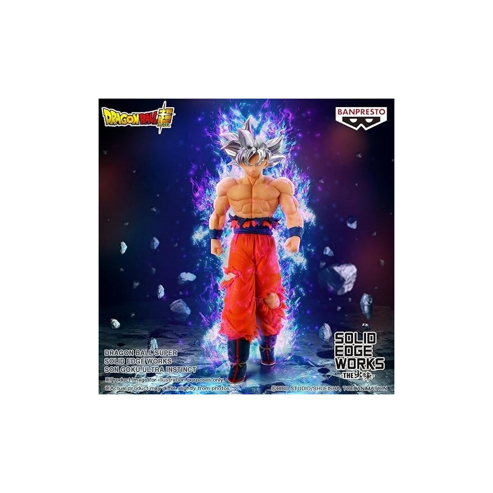 DRAGON BALL SUPER SOLID EDGE WORKS SON GOKU ULTRA ISTINCT STATUA FIGURE BANPRESTO