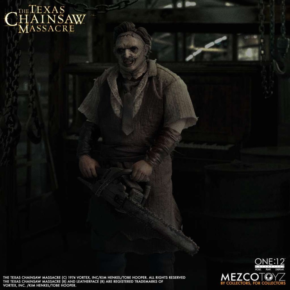 THE TEXAS CHAINSAW MASSACRE LEATHERFACE ONE:12 ACTION FIGURE MEZCO TOYS