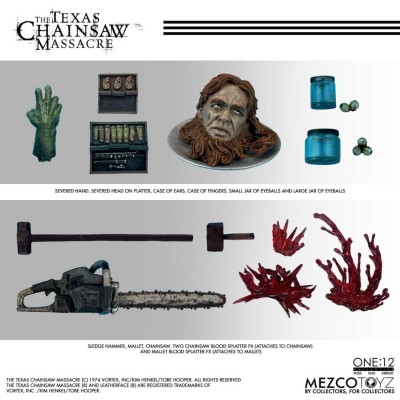 THE TEXAS CHAINSAW MASSACRE LEATHERFACE ONE:12 ACTION FIGURE MEZCO TOYS