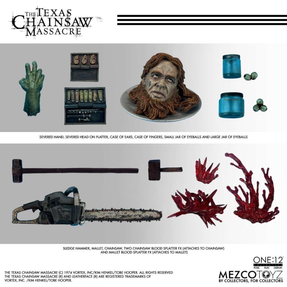 MEZCO TOYS THE TEXAS CHAINSAW MASSACRE LEATHERFACE ONE:12 SERIES ACTION FIGURE