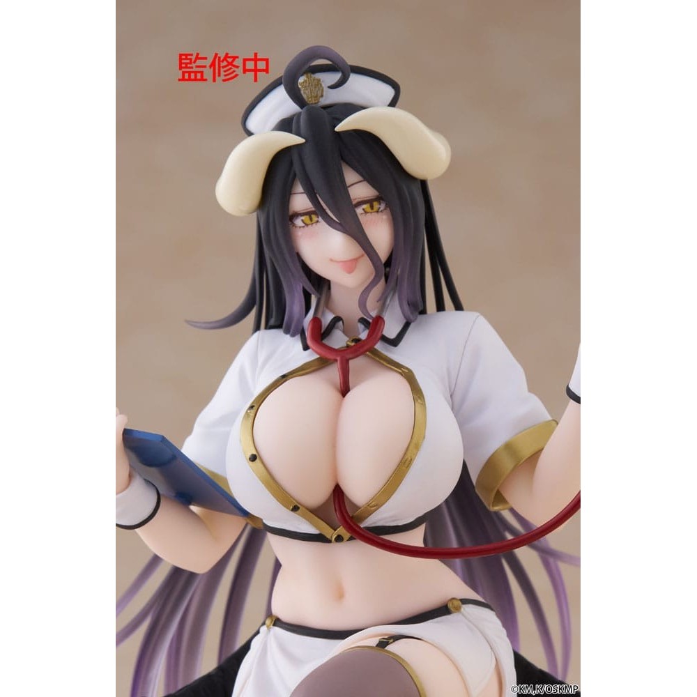 TAITO OVERLORD ALBEDO NURSE VERSION RENEWAL DESKTOP CUTE SERIES STATUE FIGURE