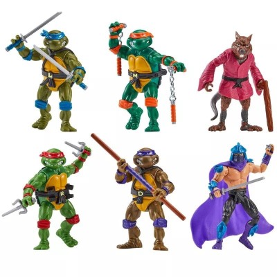 PLAYMATES TOYS TEENAGE MUTANT NINJA TURTLES 1988 REMASTERED 6-PACK ACTION FIGURES