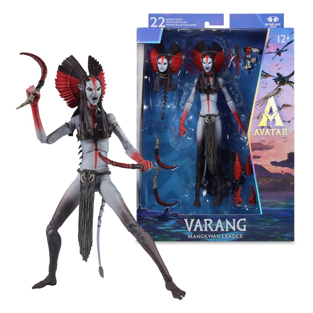MC FARLANE AVATAR FIRE AND ASH VARANG MANGKWAN LEADER VERSION PVC ACTION FIGURE