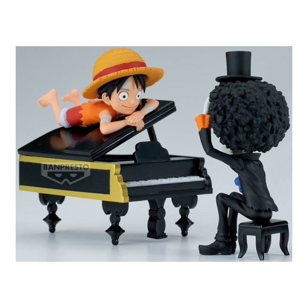 ONE PIECE WCF LOG STORIES LUFFY E BROOK STATUA FIGURE BANPRESTO