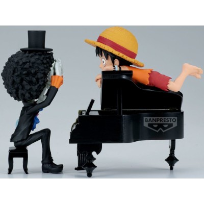 ONE PIECE WCF LOG STORIES LUFFY E BROOK STATUA FIGURE BANPRESTO