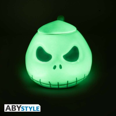 ABYSTYLE THE NIGHTMARE BEFORE CHRISTMAS JACK SKELLINGTON 3D MUG GLOW IN THE DARK