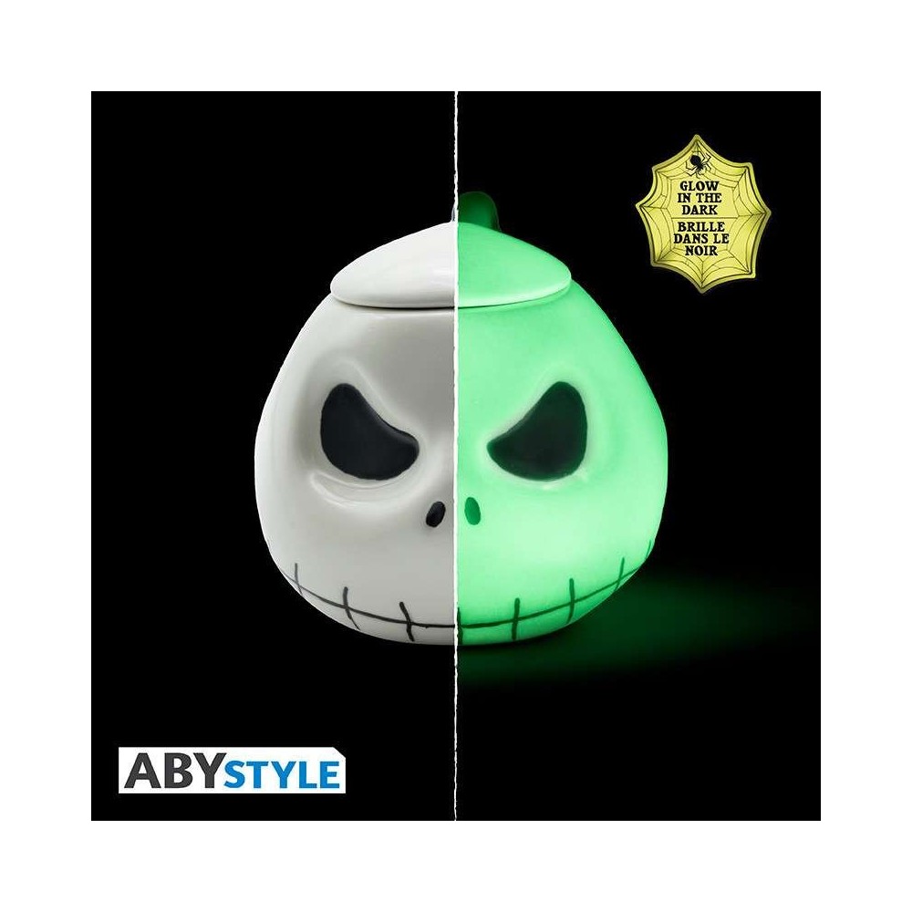 ABYSTYLE THE NIGHTMARE BEFORE CHRISTMAS JACK SKELLINGTON 3D MUG GLOW IN THE DARK