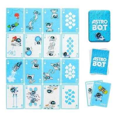 ASTRO BOT TIN POKER PLAYING CARDS MAZZO CARTE DA GIOCO IN LATTA PALADONE PRODUCTS