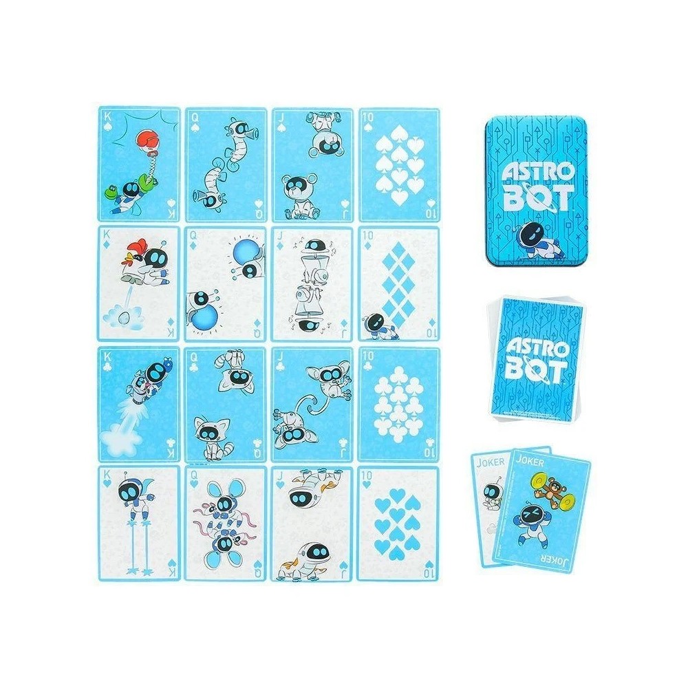 ASTRO BOT TIN POKER PLAYING CARDS MAZZO CARTE DA GIOCO IN LATTA PALADONE PRODUCTS