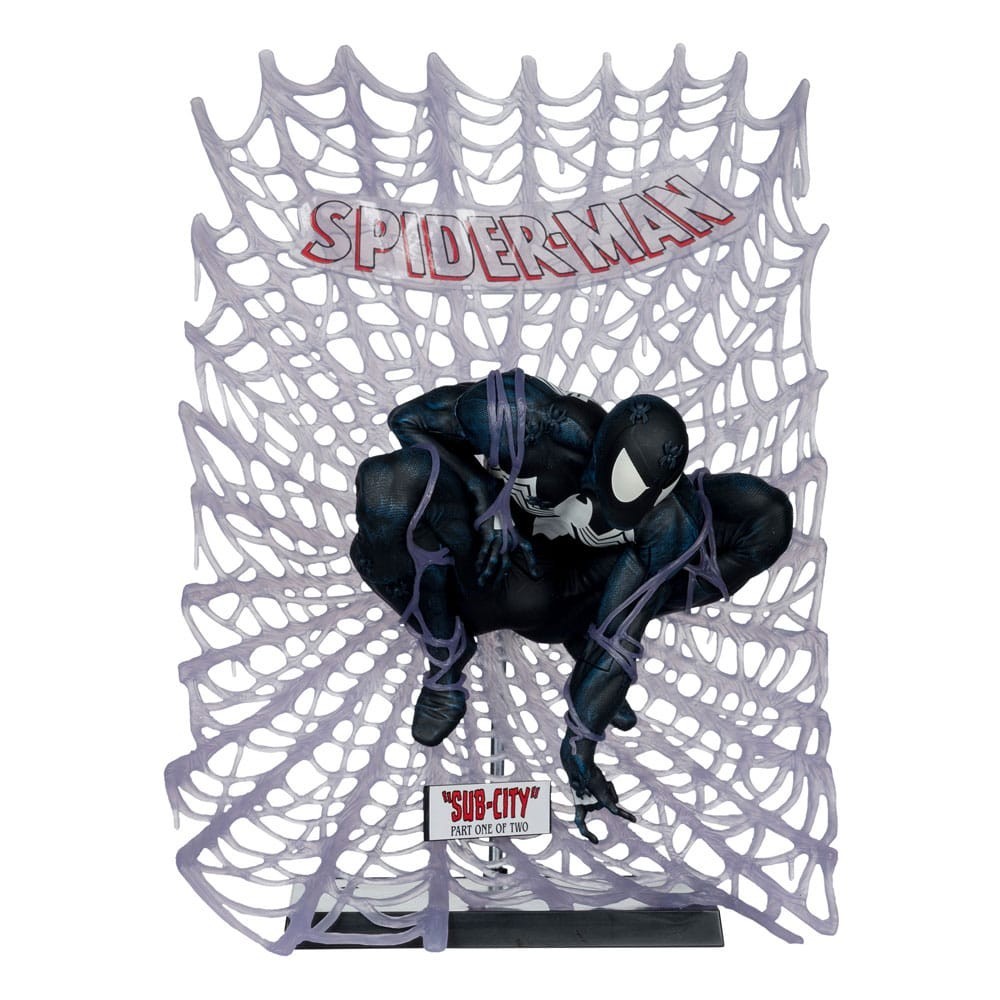 MC FARLANE MARVEL COLLECTION PVC STATUE SPIDER-MAN CHASE (SPIDER-MAN 1) BLACK COSTUME 1/6 SCALE STATUE FIGURE