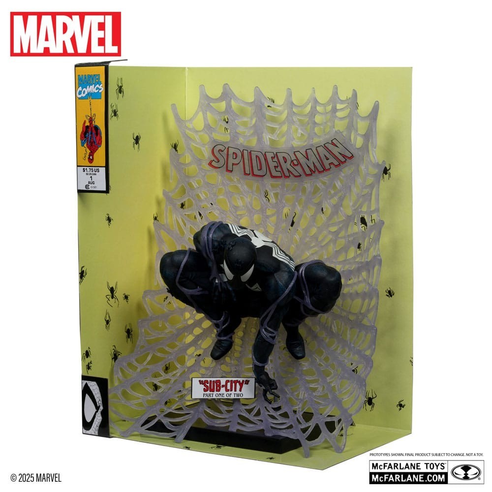 MARVEL COLLECTION PVC STATUE SPIDER-MAN CHASE BLACK COSTUME (SPIDER-MAN 1) 1/6 STATUA FIGURE MC FARLANE