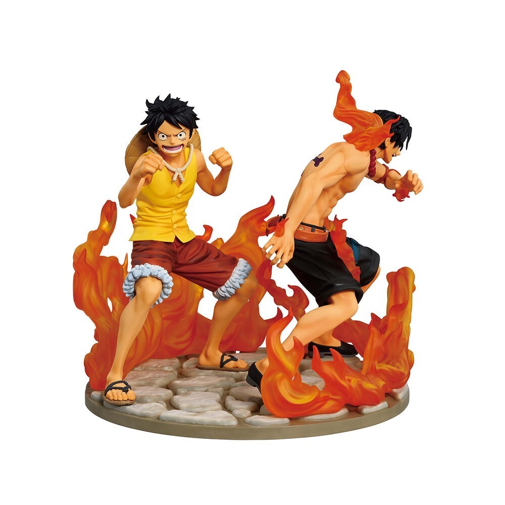 ONE PIECE ACE E LUFFY DRAMATIC MEMORIES ICHIBANSHO STATUA FIGURE BANDAI