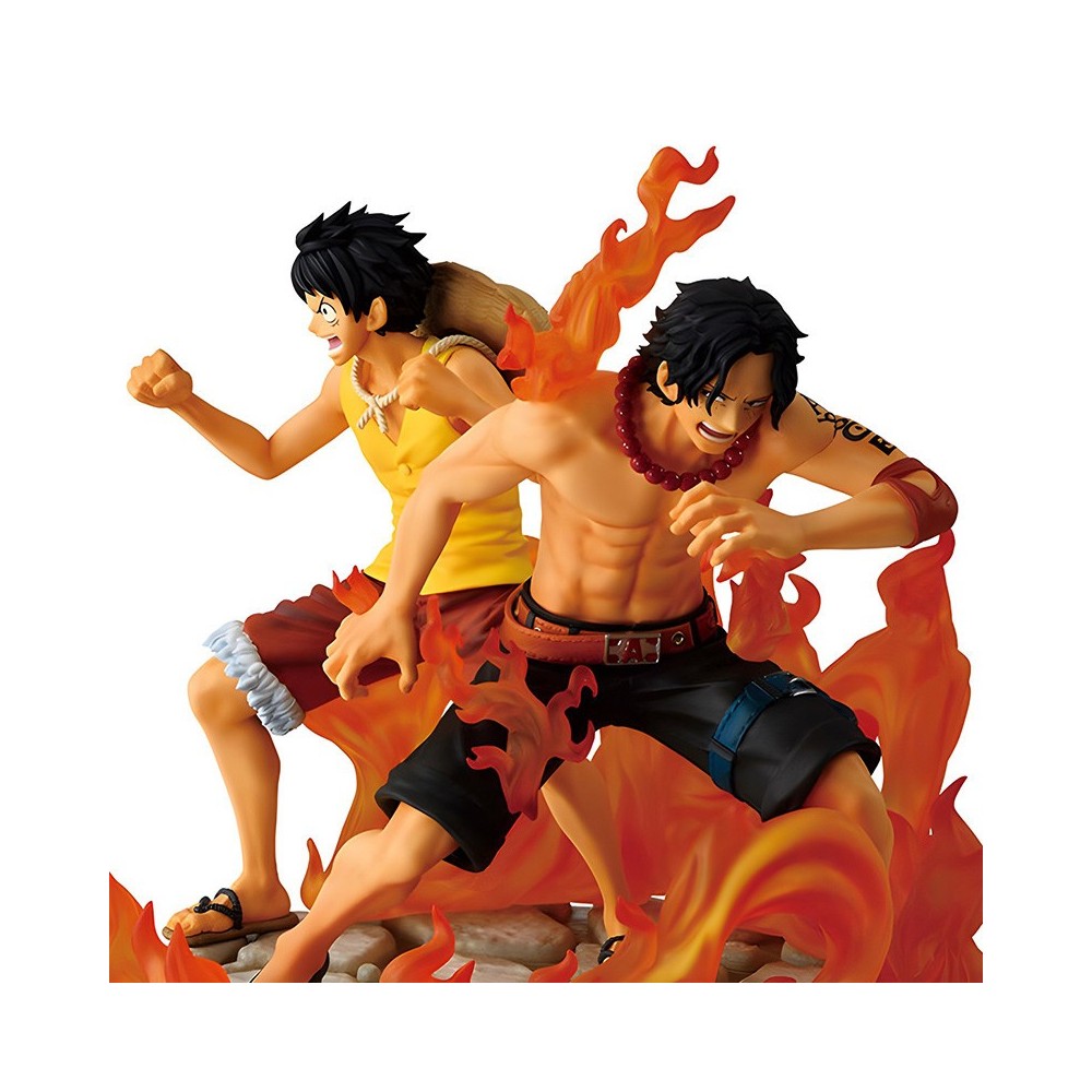 BANDAI ONE PIECE ACE AND LUFFY DRAMATIC MEMORIES ICHIBANSHO PVC STATUE FIGURE