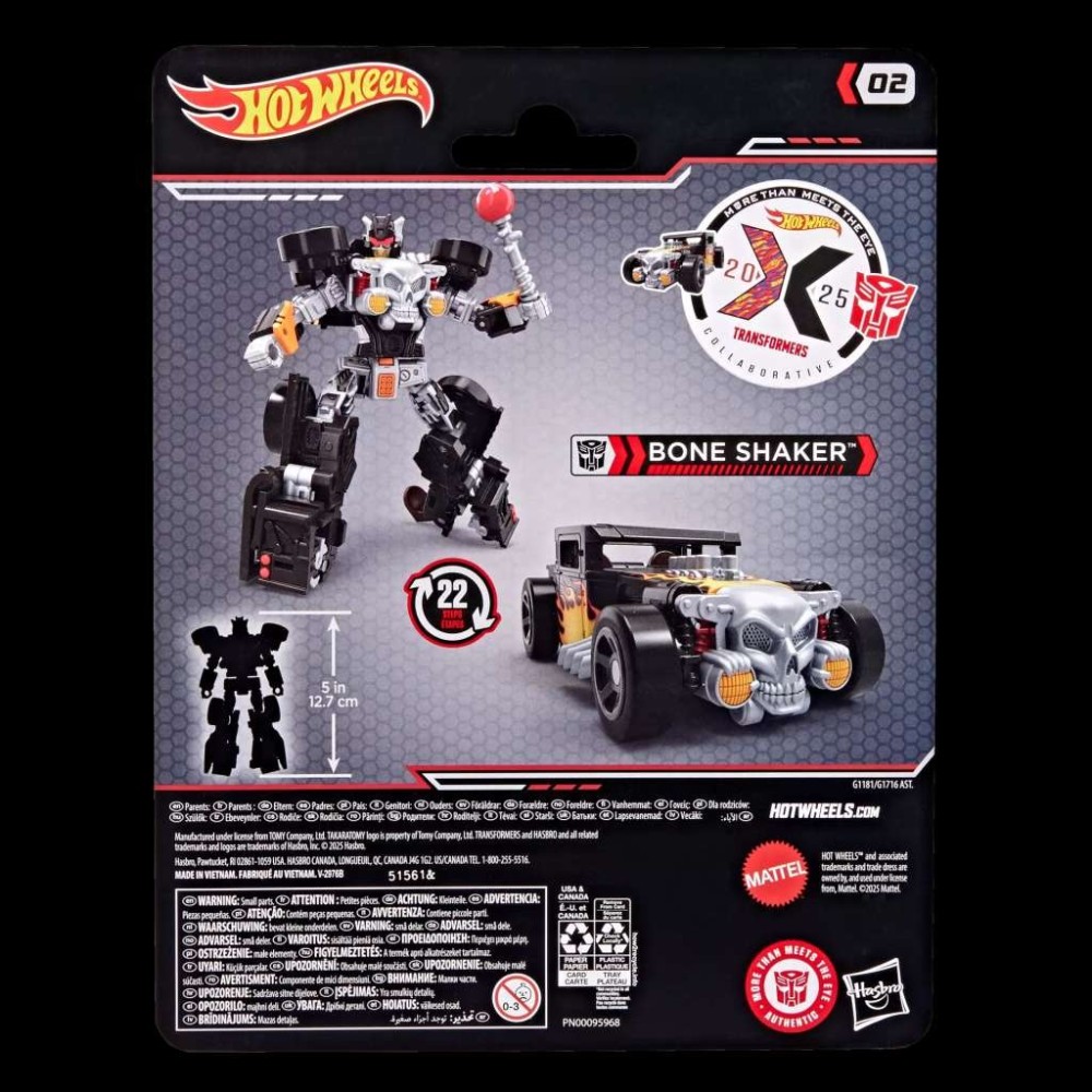 TRANSFORMERS X HOT WHEELS BONE SHAKER ACTION FIGURE HASBRO