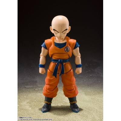 BANDAI DRAGON BALL Z KRILLIN EARTH'S STRONGEST MAN S.H. FIGUARTS REISSUE ACTION FIGURE