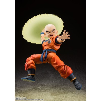 BANDAI DRAGON BALL Z KRILLIN EARTH'S STRONGEST MAN S.H. FIGUARTS REISSUE ACTION FIGURE