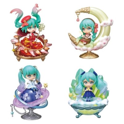 RE-MENT HATSUNE MIKU STORY OF THE SPARKLING FIGURE COLLECTION DISPLAY 4-PACK BOX MINI FIGURES