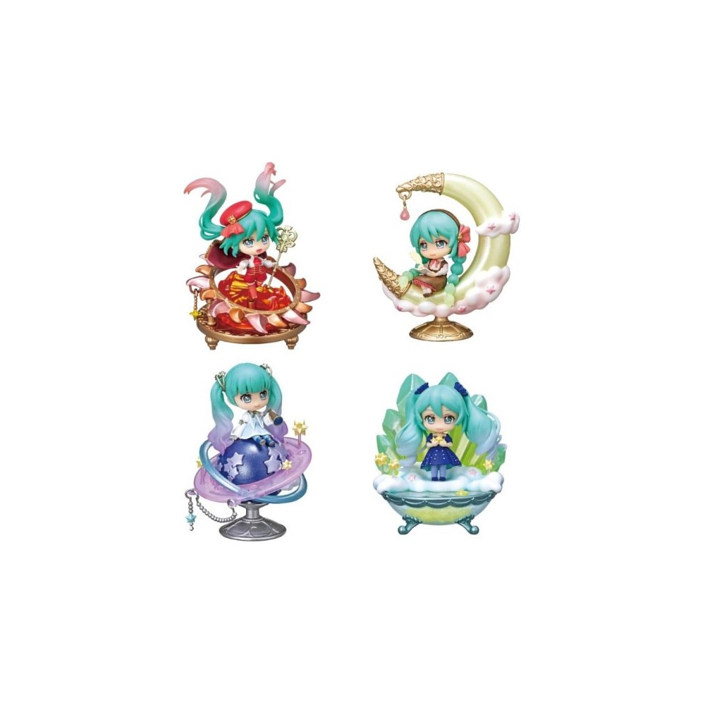 HATSUNE MIKU STORY OF THE SPARKLING FIGURE COLLECTION DISPLAY 4-PACK BOX MINI FIGURE RE-MENT