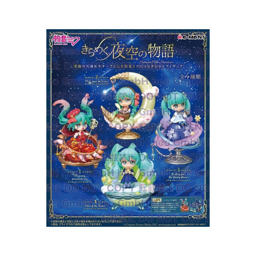 HATSUNE MIKU STORY OF THE SPARKLING FIGURE COLLECTION DISPLAY 4-PACK BOX MINI FIGURE RE-MENT