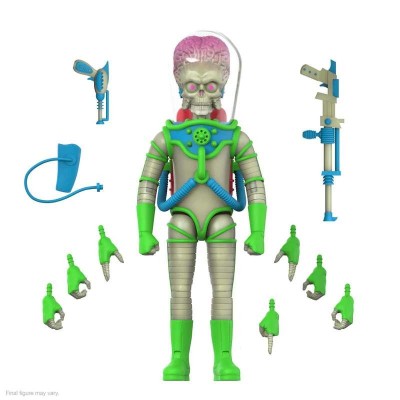 SUPER7 MARS ATTACKS ULTIMATES MARTIAN (THE INVASION BEGINS) GLOWING ACTION FIGURE