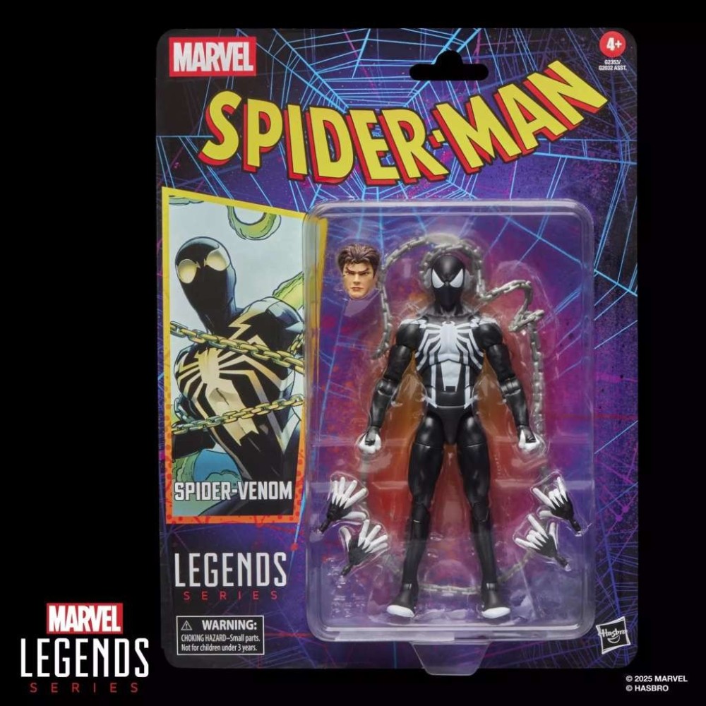 MARVEL LEGENDS RETRO SPIDER-VENOM ACTION FIGURE HASBRO