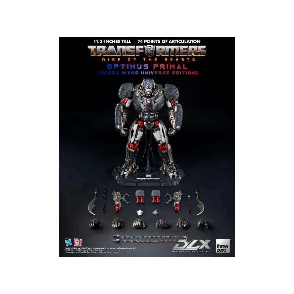 THREEZERO TRANSFORMERS RISE OF THE BEASTS DLX SERIES OPTIMUS PRIMAL ACTION FIGURE