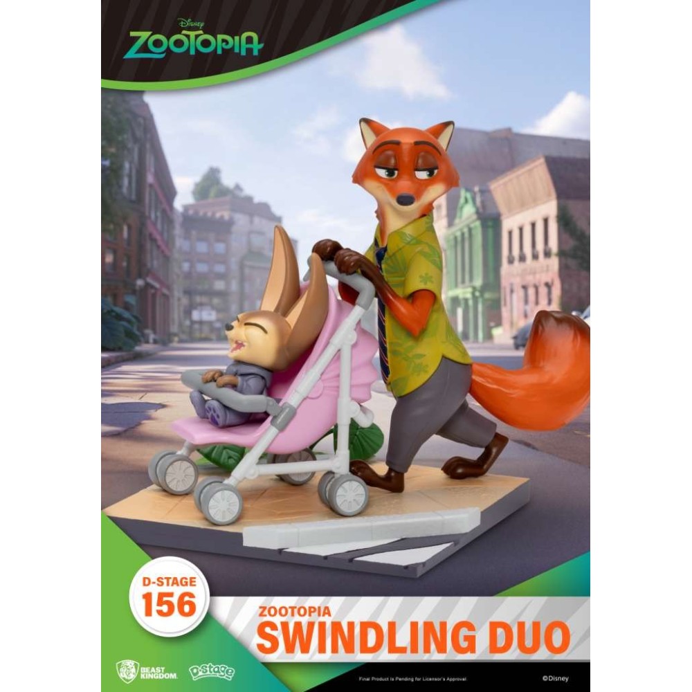 BEAST KINGDOM D-STAGE SERIES ZOOTOPIA SWINDLING DUO STATUE FIGURE DIORAMA