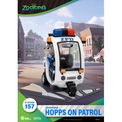 BEAST KINGDOM D-STAGE SERIES ZOOTOPIA HOPPS ON PATROL STATUE FIGURE DIORAMA