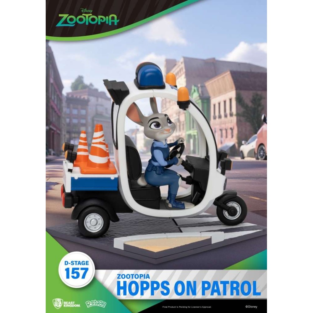 BEAST KINGDOM D-STAGE SERIES ZOOTOPIA HOPPS ON PATROL STATUE FIGURE DIORAMA