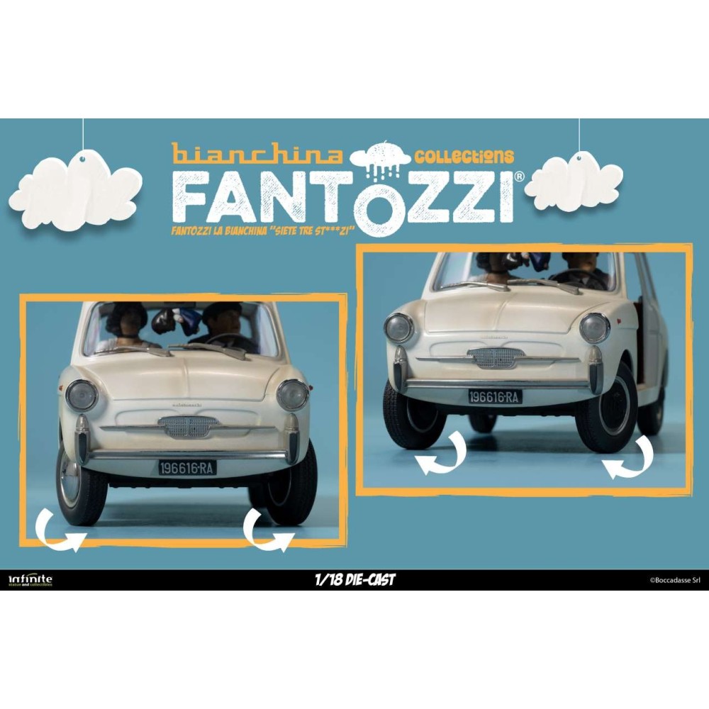 FANTOZZI LA BIANCHINA SIETE TRE ST...ZI 1/18 DIE CAST FIGURE INFINITE STATUE