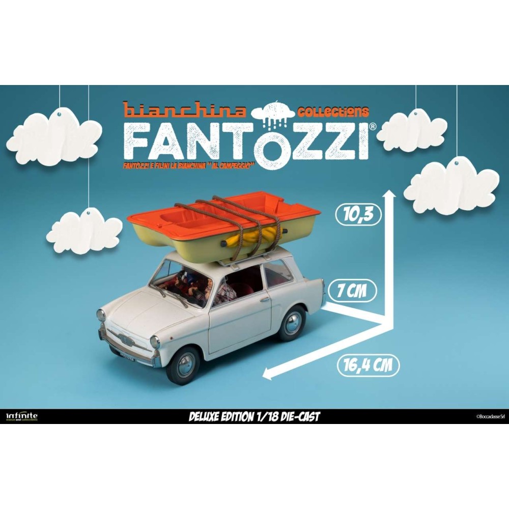 FANTOZZI E FILINI LA BIANCHINA AL CAMPEGGIO DELUXE 1/18 DIE CAST FIGURE INFINITE STATUE
