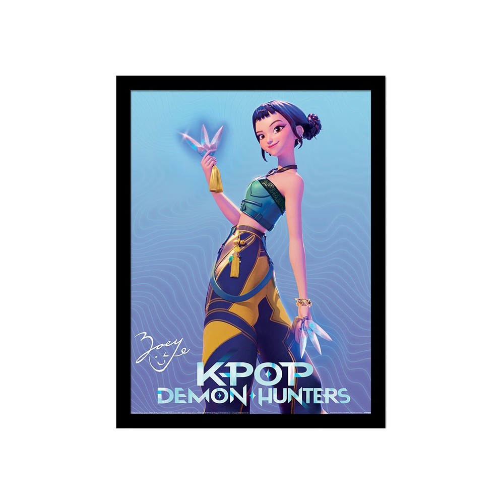 KPOP DEMON HUNTERS ZOEY QUADRO COLLECTOR PRINT 30X40CM PYRAMID INTERNATIONAL