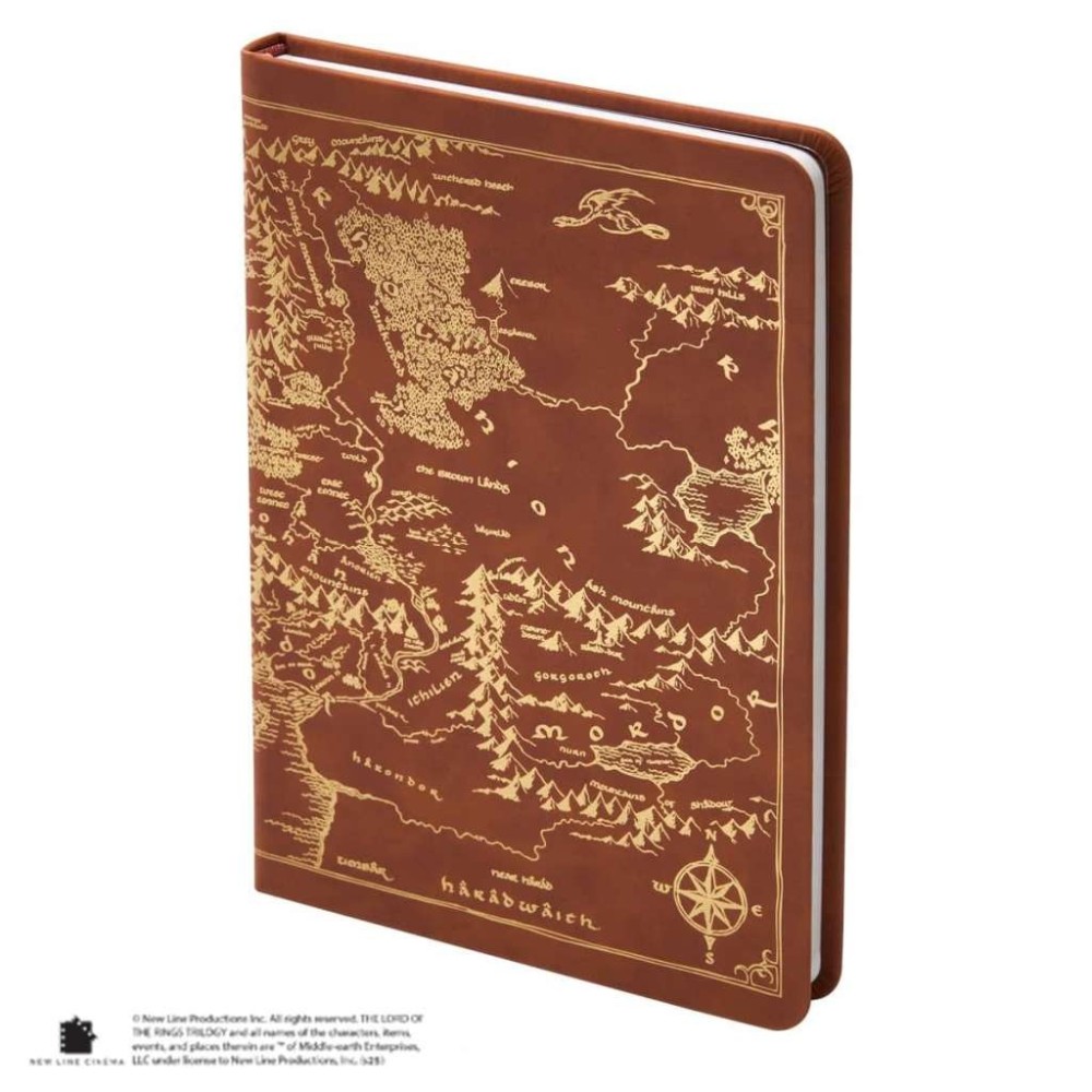 NOBLE COLLECTIONS THE LORD OF THE RINGS MAP OF THE MIDDLE EARTH JOURNAL