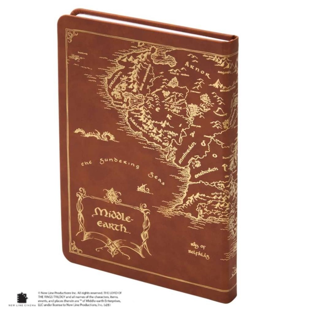 IL SIGNORE DEGLI ANELLI MAP OF THE MIDDLE EARTH JOURNAL TACCUINO NOBLE COLLECTIONS
