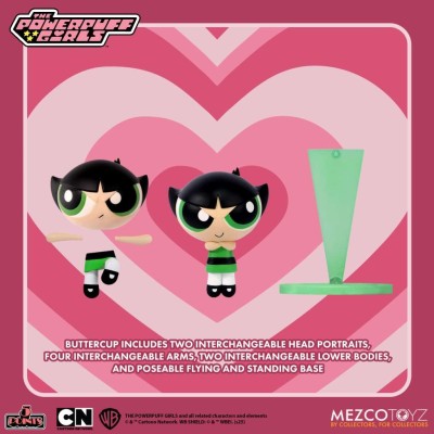 MEZCO TOYS THE POWERPUFF GIRLS SET 5 POINTS ACTION FIGURE 4X SET