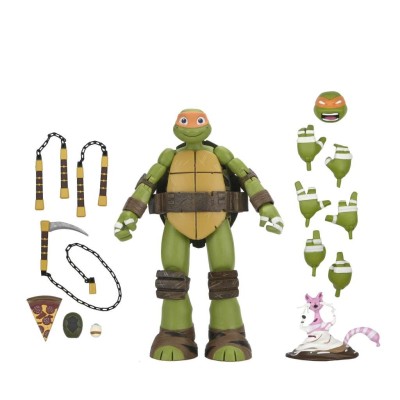 NECA TMNT NINJA TURTLES 2012 MICHELANGELO ULTIMATE ACTION FIGURE