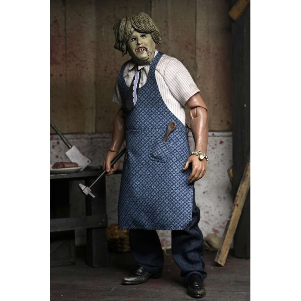 NECA THE TEXAS CHAINSAW MASSACRE LEATHERFACE OLD LADY MASK CLOTHED VERSION ACTION FIGURE