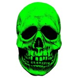 TRICK OR TREAT STUDIOS DON POST GLOWIN GHOULIES SKULL VINYL MASK