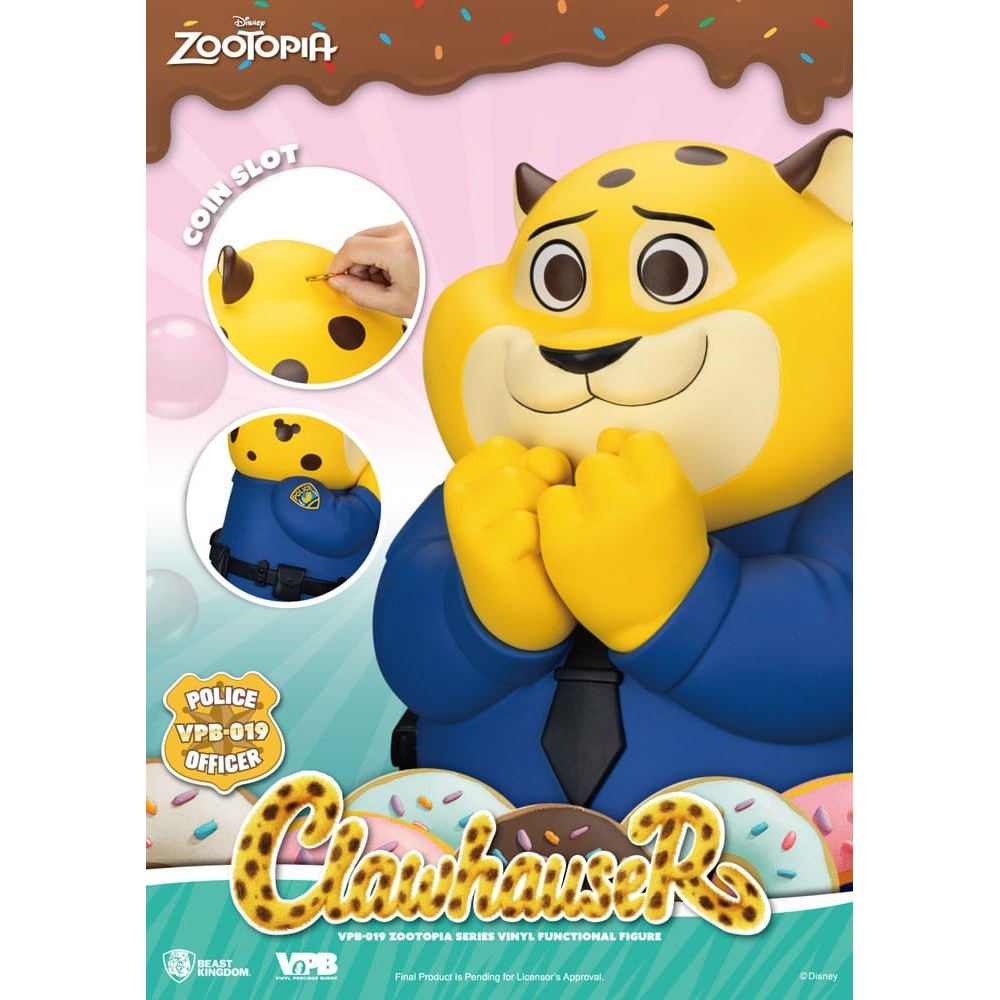 DISNEY ZOOTOPIA CLAWHAUSER LARGE VINYL PIGGY BANK VPB-019 STATUA FIGURE 40CM SALVADANAIO BEAST KINGDOM