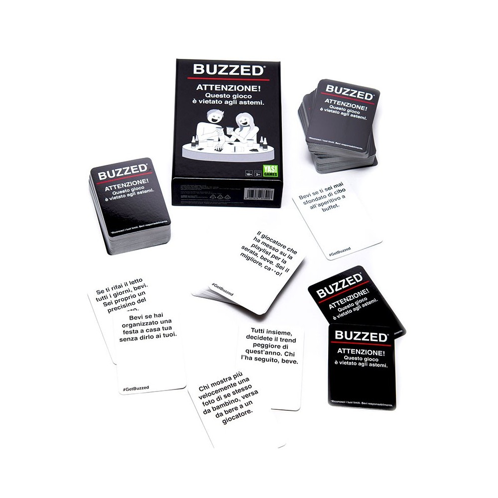 YAS! GAMES BUZZED ATTENZIONE! QUESTO GIOCO E' VIETATO AGLI ASTEMI ITALIAN BOARDGAME