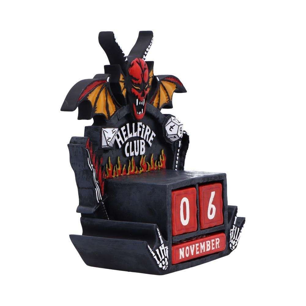 STRANGER THINGS HELLFIRE CLUB PERPETUAL CALENDAR FIGURE NEMESIS NOW