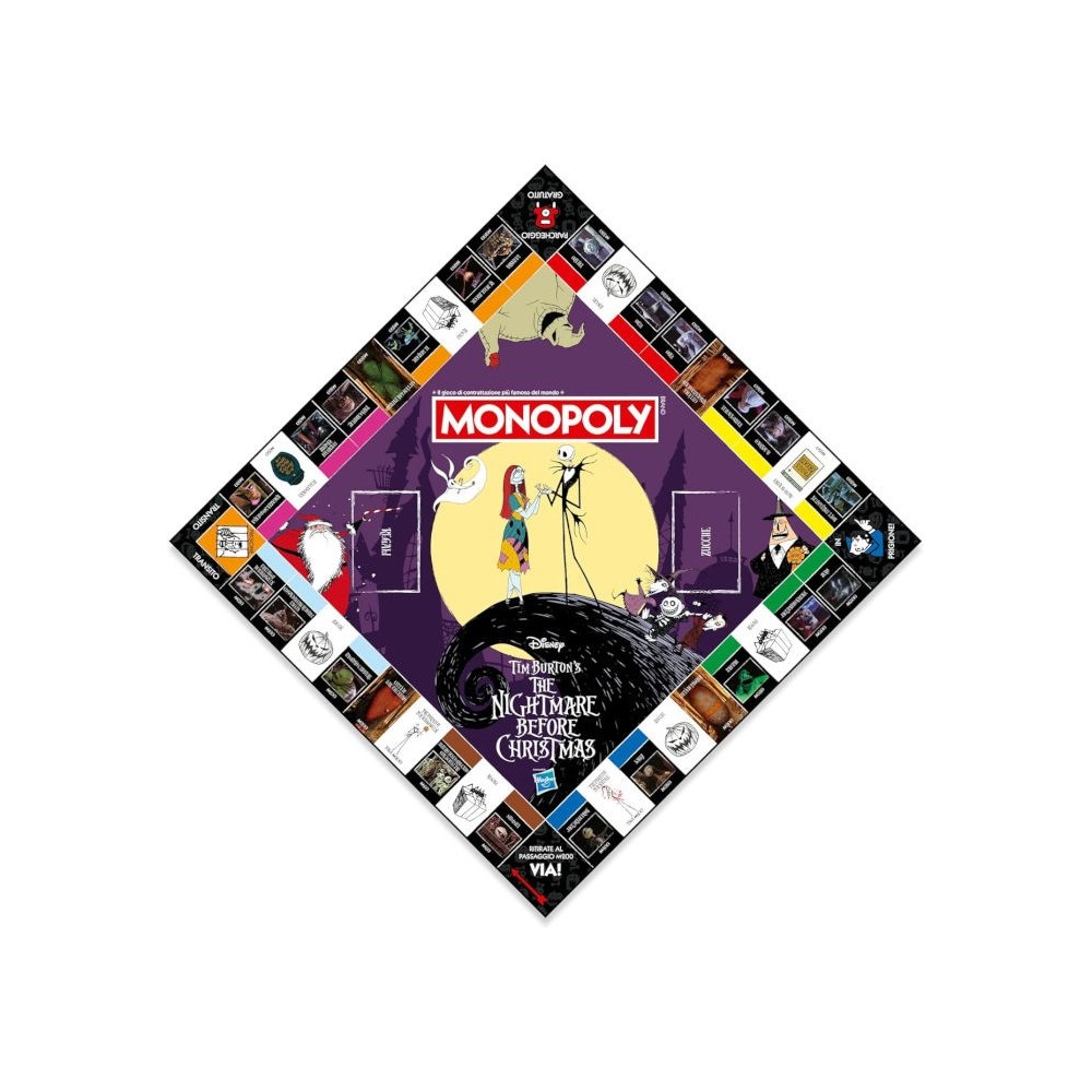 WINNING MOVES MONOPOLY THE NIGHTMARE BEFORE CHRISTMAS ITALIAN EDITION