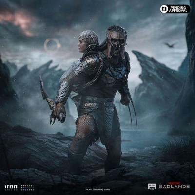 PREDATOR BADLANDS DECK AND THIA ART SCALE 1/10 STATUA FIGURE IRON STUDIOS